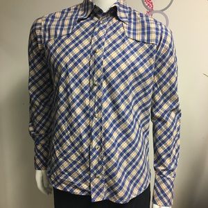 Ground control plaid long sleeve men’s shirt Large